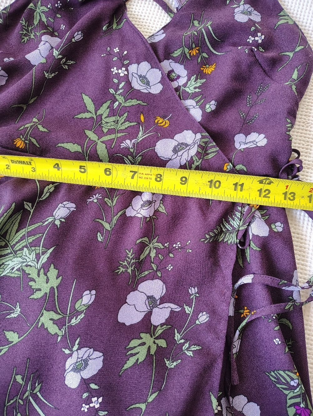 Red Sky Purple Floral Cold-Shoulder Sundress Size M — image 5 of 8